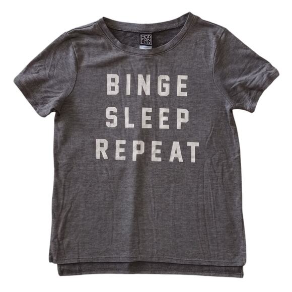 Modern Lux Tops - Modern Lux Binge Sleep Repeat Graphic T-shirt Size S